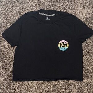 Volcom Black Tee with Colorful Graphic